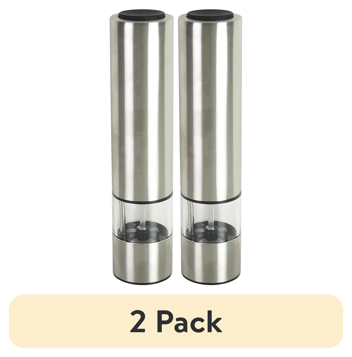Kamenstein Battery Operated Stainless Steel Salt and Pepper Grinder Set of Two