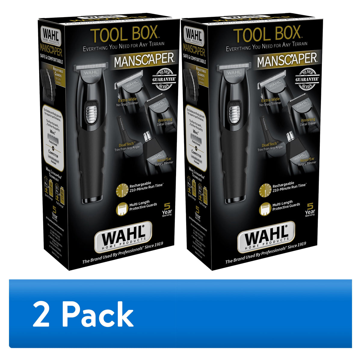 Wahl Manscaper Tool Box Rechargeable Trimmer for Trimming, Shaving, & Detailing for Men - 3024523