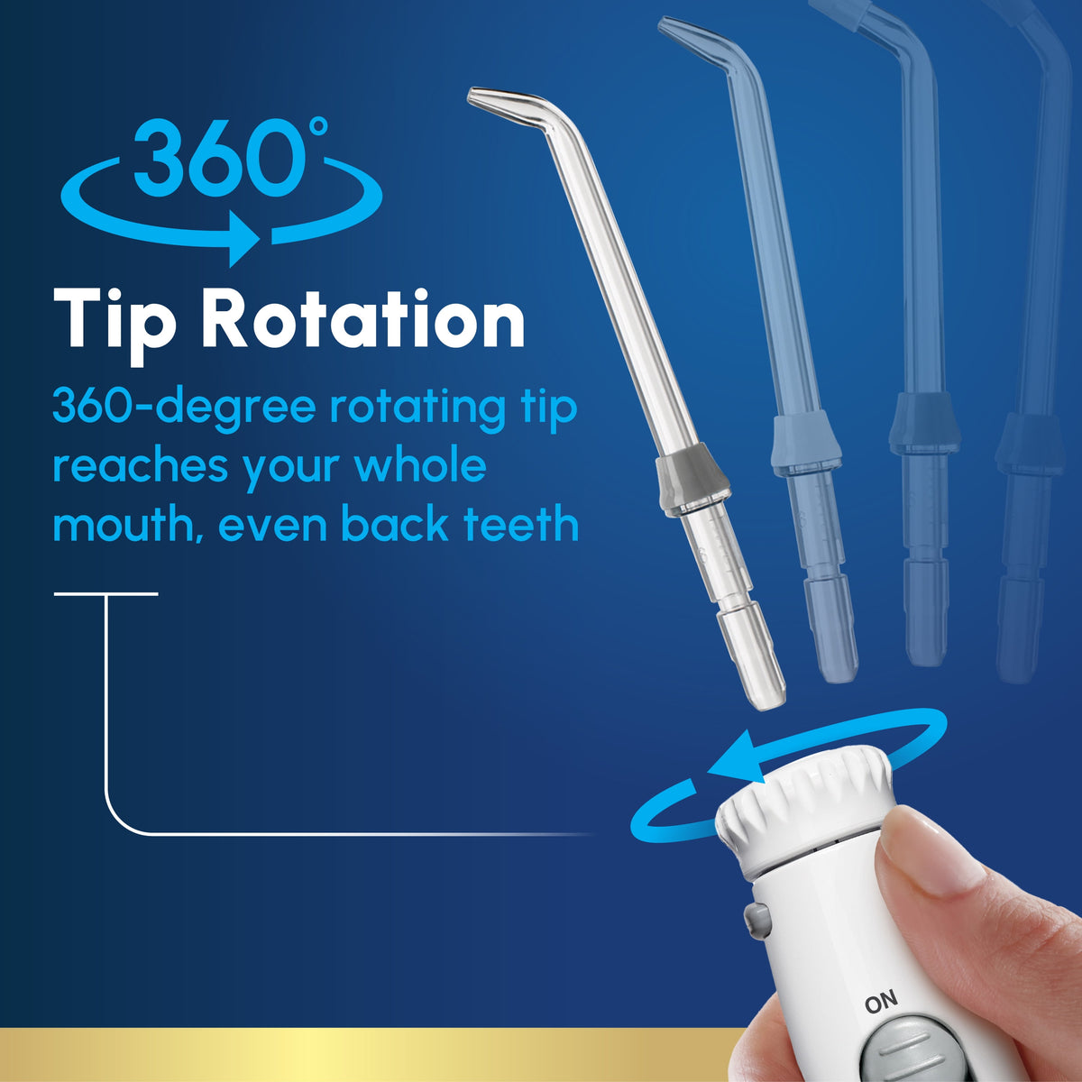 Waterpik Ultra Water Flosser with 10 Settings, 6 Tips, ADA Accepted, White