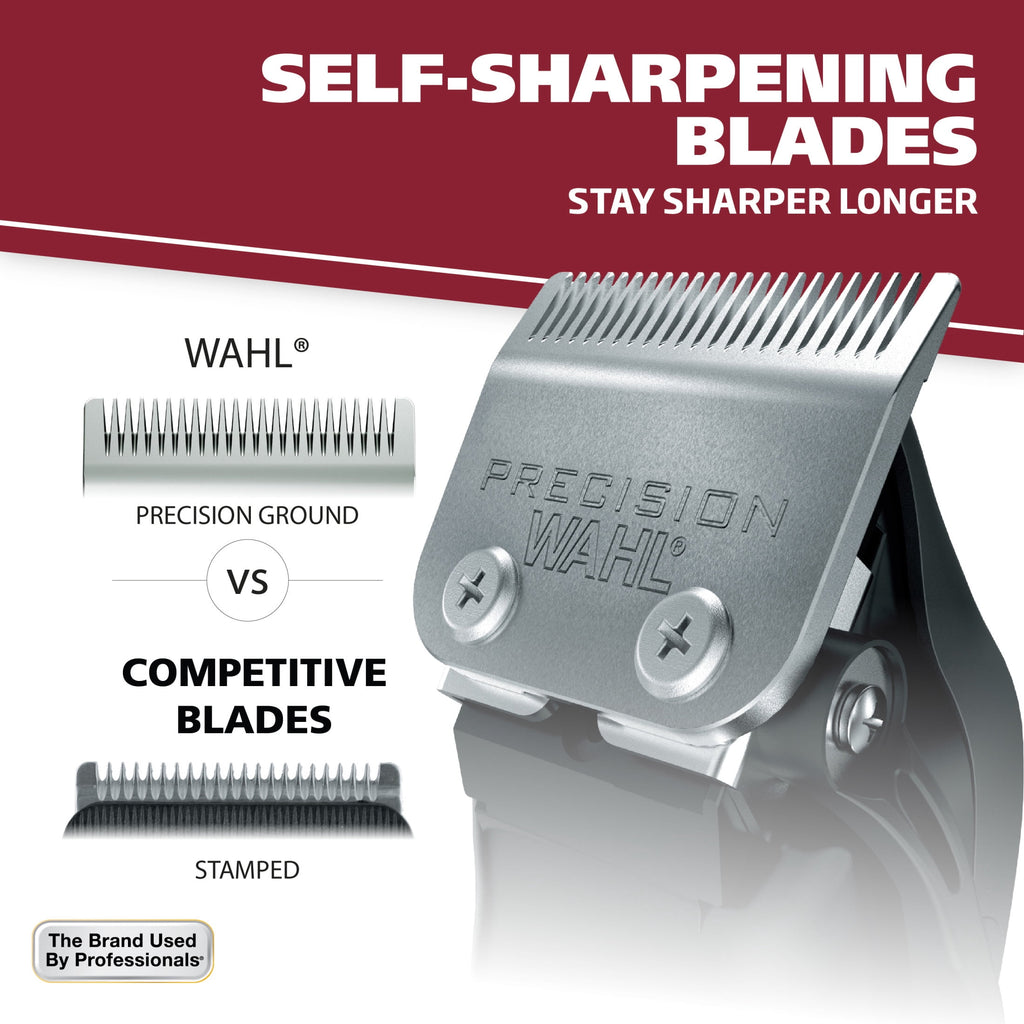 Wahl Chrome Pro, Corded Hair Clipper Kit for Men or Women, Black/Chrome - #9670-1201