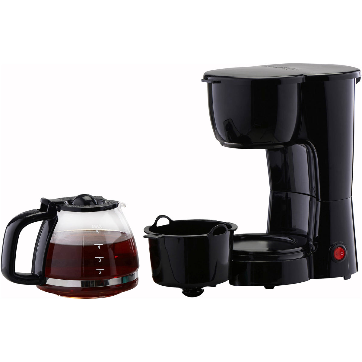 Mainstays 5 Cup Drip Coffee Maker, Black