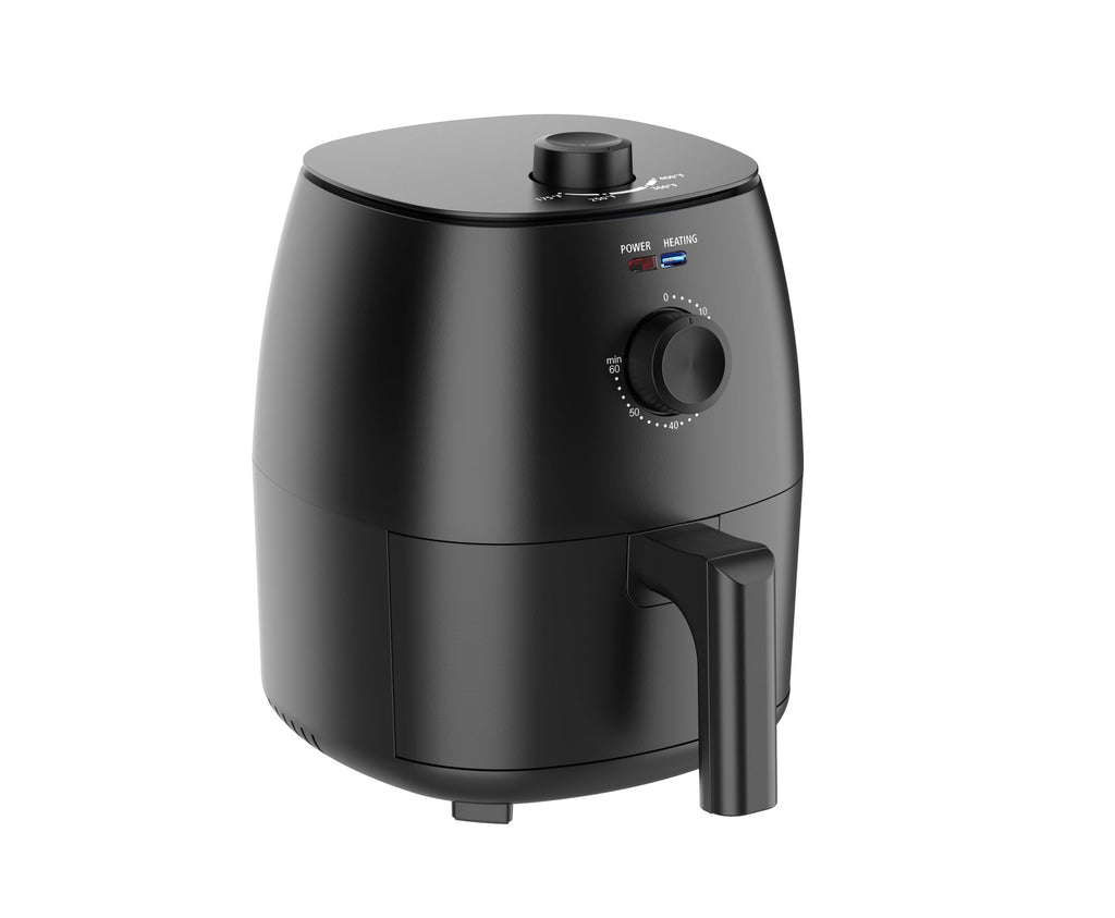 Mainstays Air Fryer, 2.2 Quart, 1150W, Arctic Black with Non-Stick Basket