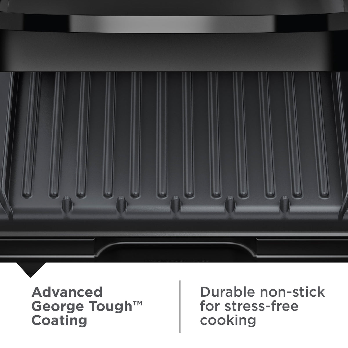 George Foreman 4‑Serving Electric Grill & Panini Press, Easy‑Clean Removable Dishwasher‑Safe Nonstick Plates