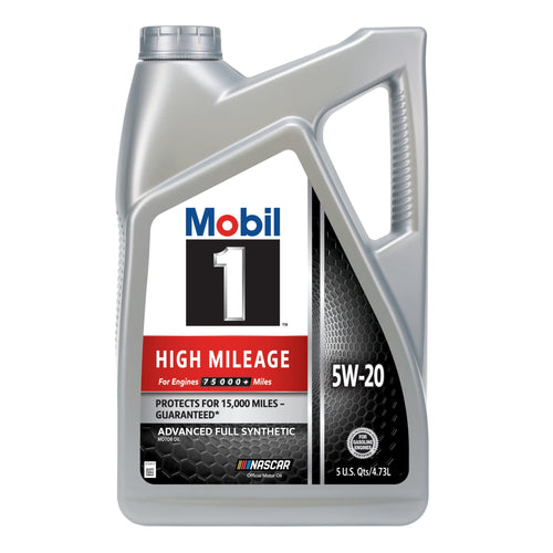 (2 pack) Mobil 1 High Mileage Full Synthetic Motor Oil 5W-20, 5 Quart