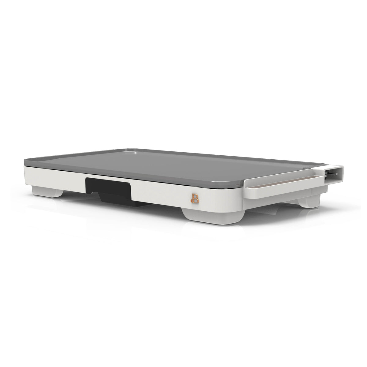 Beautiful XL Electric Griddle 12" x 22," Non-stick, White Icing by Drew Barrymore