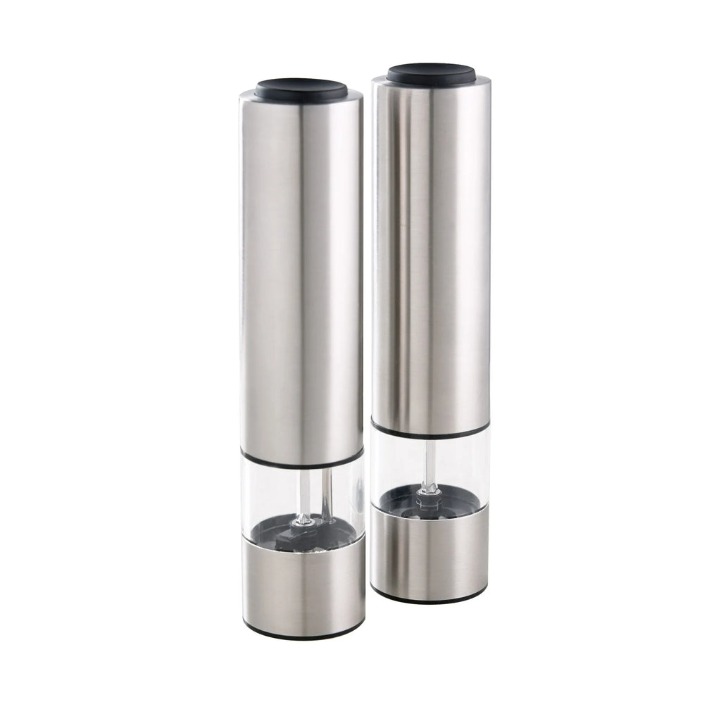 Kamenstein Battery Operated Stainless Steel Salt and Pepper Grinder Set of Two