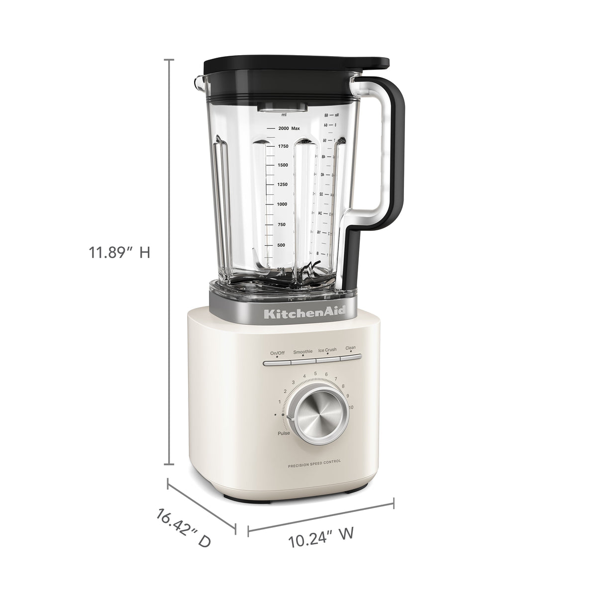 KitchenAid 68 oz Pure Power Blender, 1700 Watt Peak Power*, Porcelain White