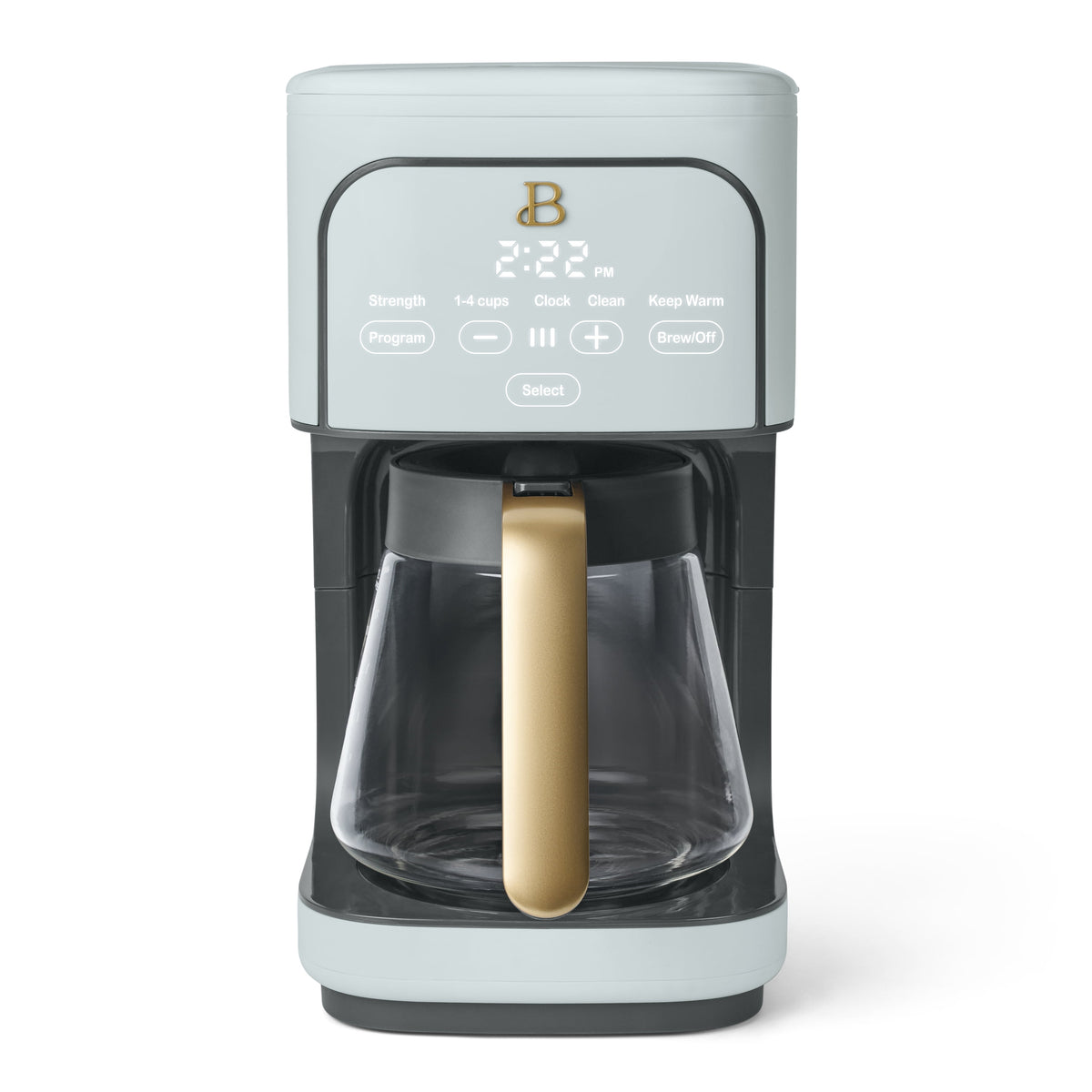 Beautiful by Drew Barrymore 12-Cup Programmable Coffee Maker, White Icing