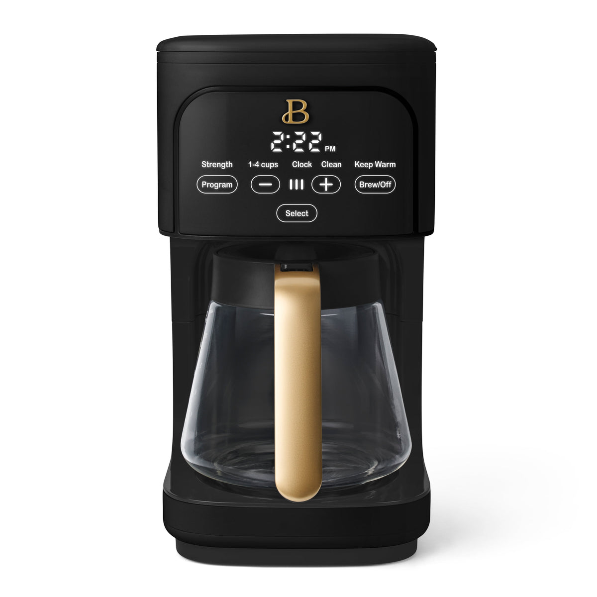 Beautiful by Drew Barrymore 12-Cup Programmable Coffee Maker, White Icing