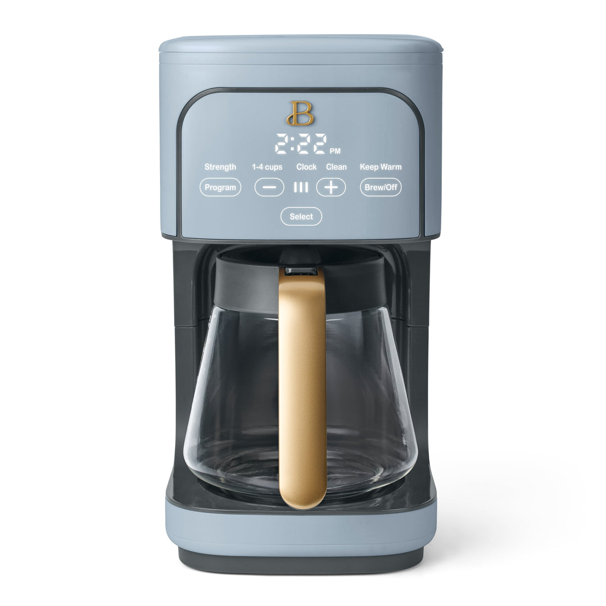 Beautiful by Drew Barrymore 12-Cup Programmable Coffee Maker, White Icing