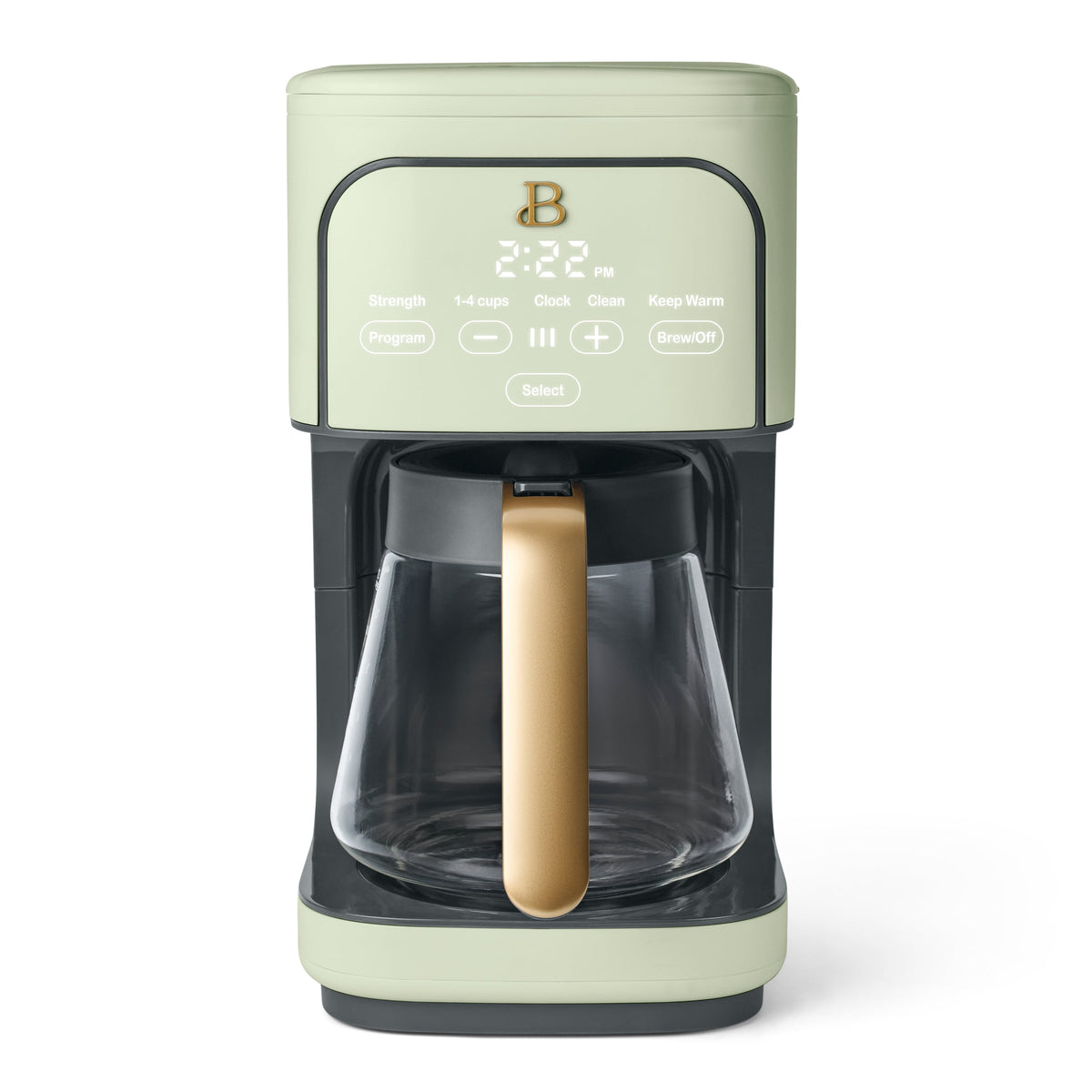 Beautiful by Drew Barrymore 12-Cup Programmable Coffee Maker, White Icing
