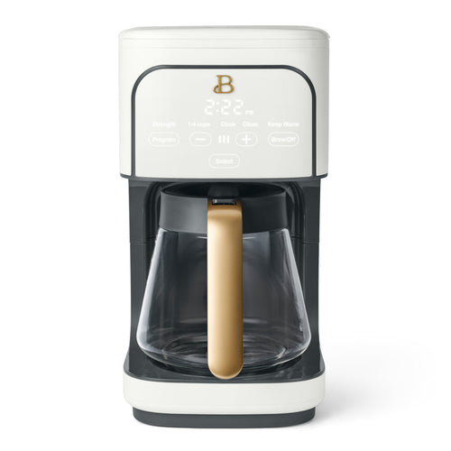 Beautiful by Drew Barrymore 12-Cup Programmable Coffee Maker, White Icing