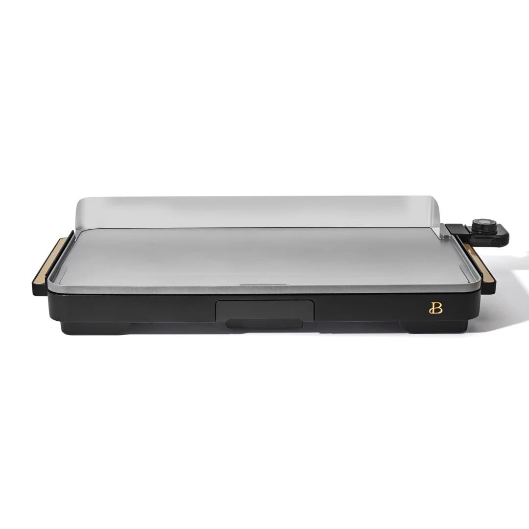 Beautiful XL Electric Griddle 12" x 22," Non-stick, White Icing by Drew Barrymore