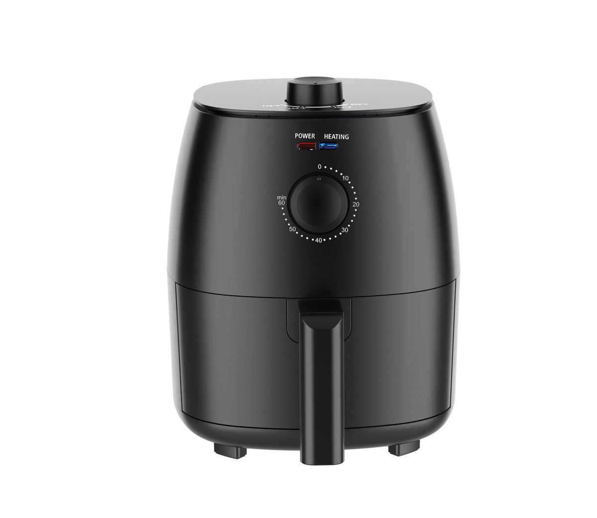 Mainstays Air Fryer, 2.2 Quart, 1150W, Arctic Black with Non-Stick Basket