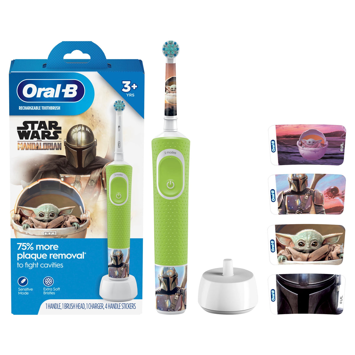 Oral-B Kids Electric Toothbrush featuring Star Wars The Mandalorian, for Kids 3+