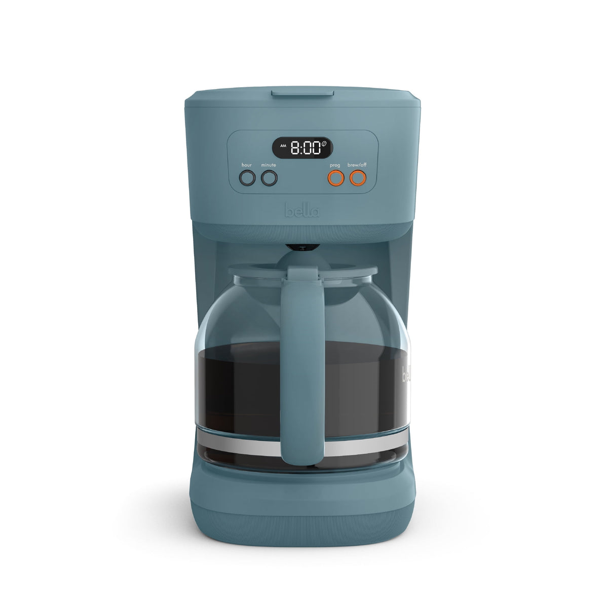 bella 12 Cup Programmable Drip Coffee Maker with Glass Carafe, Auto Shut-Off, Oatmilk
