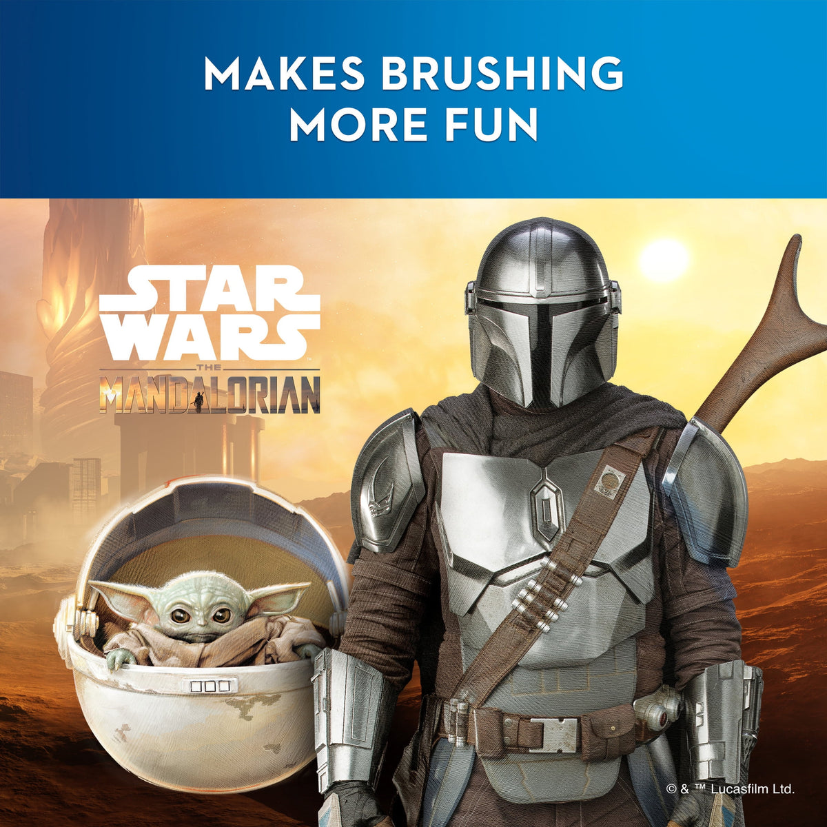Oral-B Kids Electric Toothbrush featuring Star Wars The Mandalorian, for Kids 3+